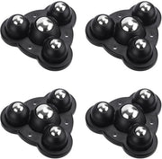 Set di ruote per mobili in acciaio freddo stampato - autoadesivo - 4 pezzi - 6,3x5,8cm - adatti per apparecchiature - ruote per mobili