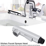 Spigotto di spruzzo in ABS con estensione per doccia e rubinetto da cucina da bagno con finitura cromata