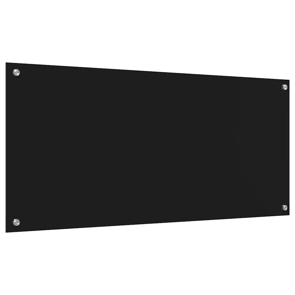 Schienale da cucina 2 pcs Nero 110 x 50 cm vetro temperato 3415495
