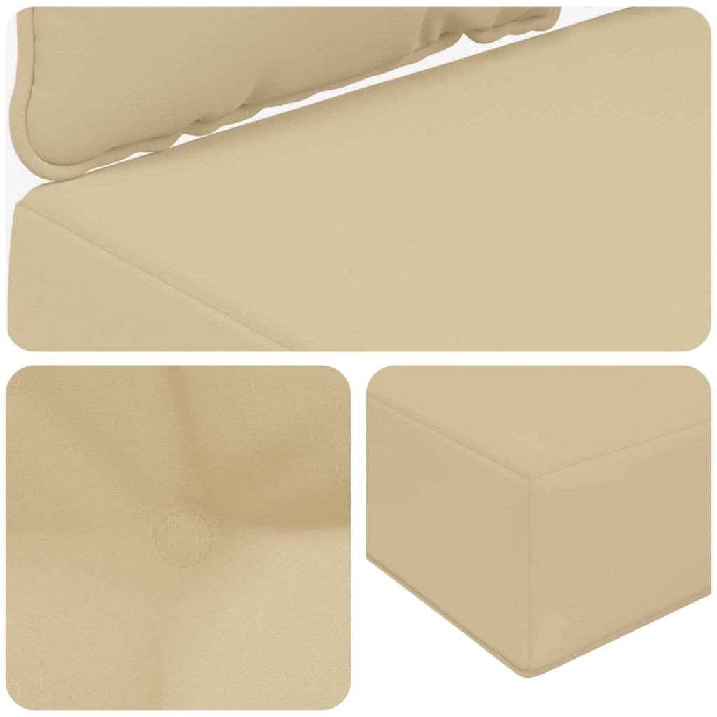 Cuscino per divano da esterno 2 pcs Beige Poliestere