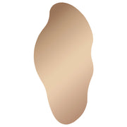 Specchio da parete marrone 46 x 90 cm forma irregolare appeso decorazione corridoio