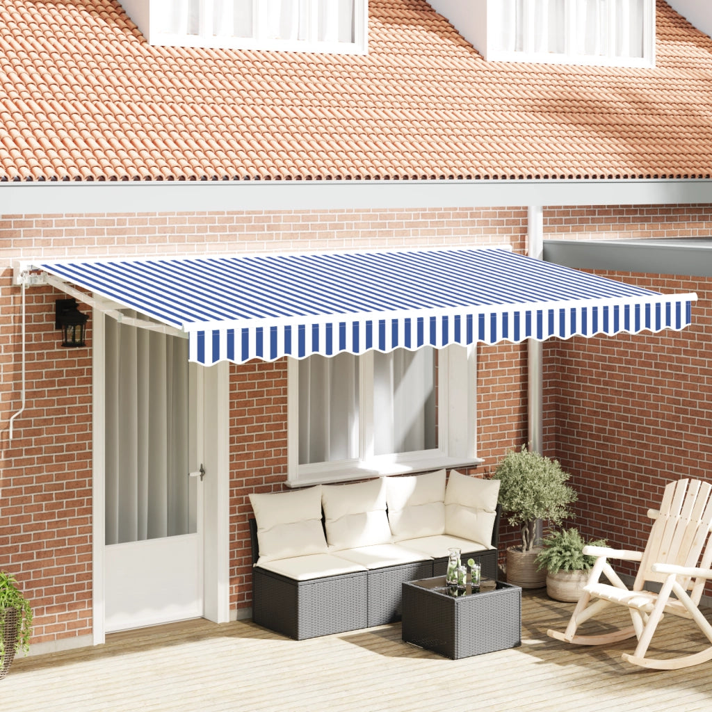 Tessuto di ricambio per tenda per telaio 4x2 m Blu e Bianco