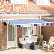 Tessuto di ricambio per tenda per telaio 4x2 m Blu e Bianco