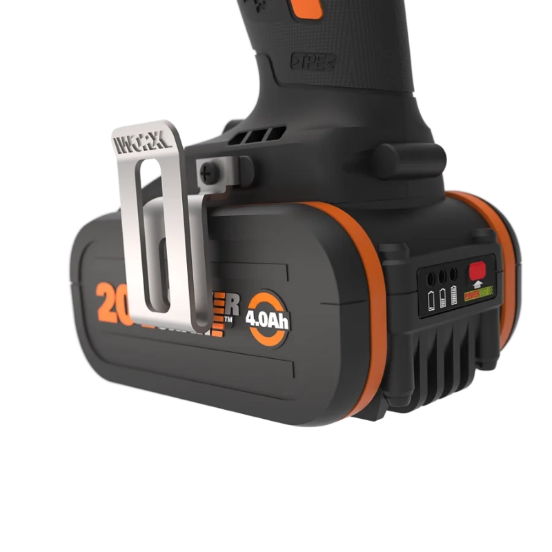 Trapano Avvitatore con Percussione WX352.1 20V Brushless 60Nm Mandrino 13mm con 2 Batterie 4Ah - Worx