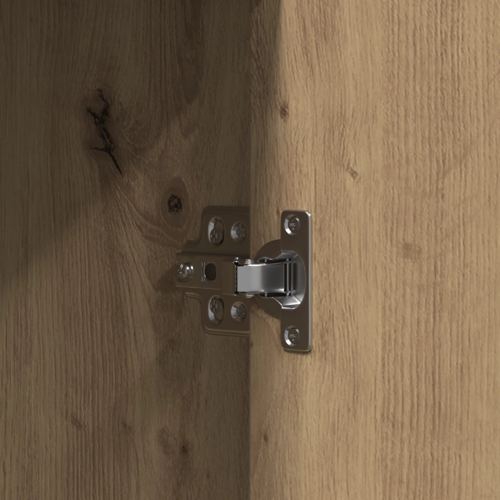Toeletta con Luci LED in Rovere Artigianale 102x33x135 cm