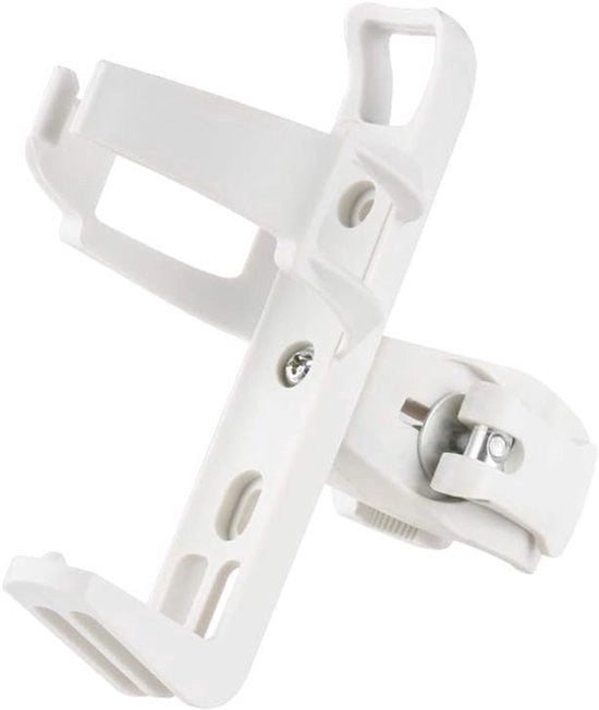 Bidone per bicicletta senza viti, contenitore per bicicletta universale, bidone per bicicletta girevole 360 gradi, bidone per bicicletta per bambino e adulto, bianco