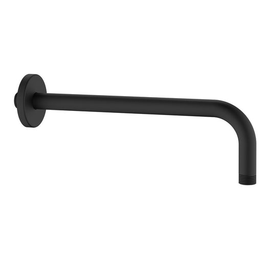 Braccio doccia tondo 30 cm nero opaco con attacco universale