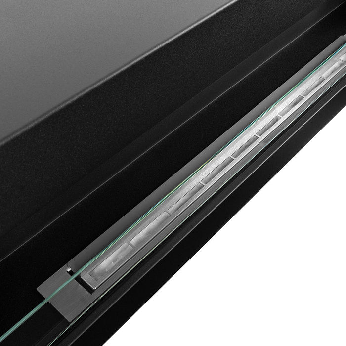 Camino a Bioetanolo da Parete 120x15x41 cm Siena 120 Nero