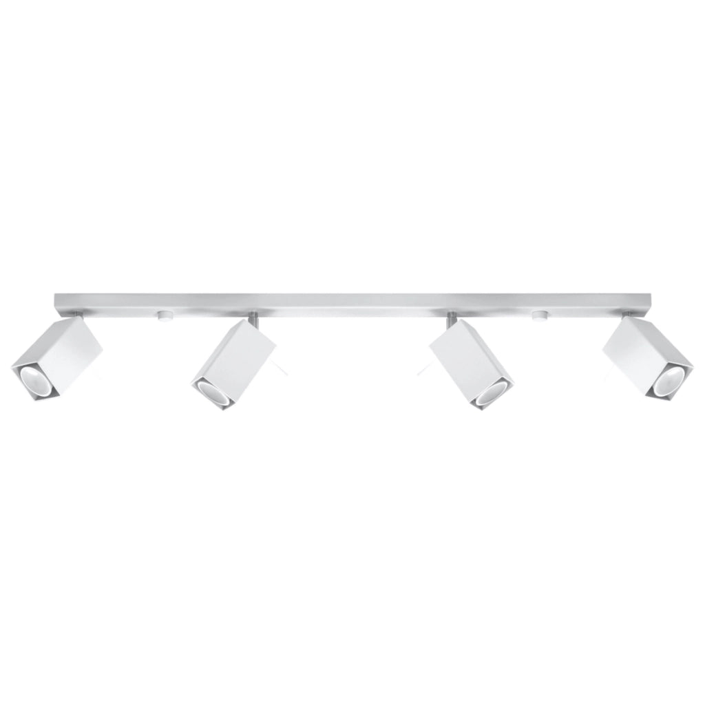 Lampada da soffitto in acciaio stile industriale MERIDA 4x GU10 LED regolabile bianco
