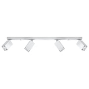 Lampada da soffitto in acciaio stile industriale MERIDA 4x GU10 LED regolabile bianco