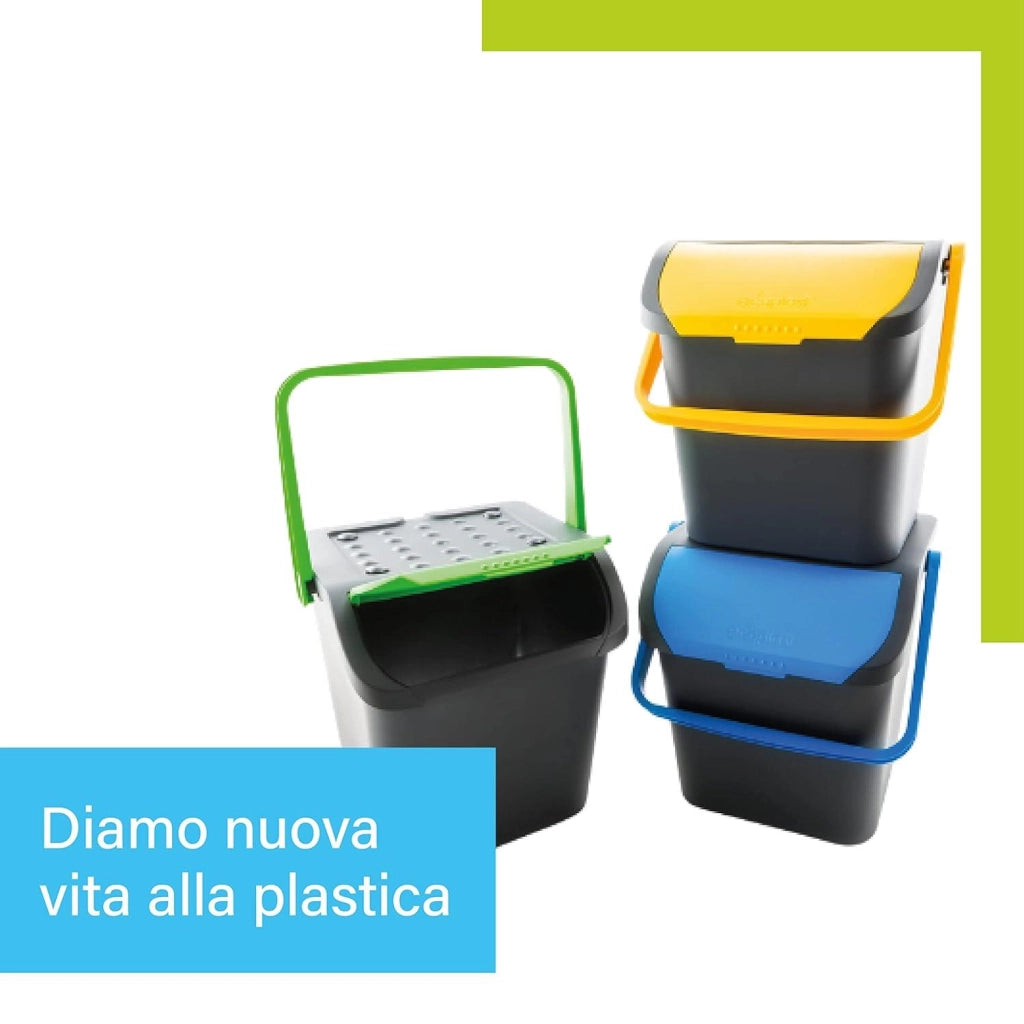 TRIS PATTUMIERA ECOLOGIC DA 35 LITRI COMPONIBILE CON MANICI