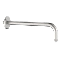 Braccio doccia tondo 30 cm acciaio spazzolato con attacco universale