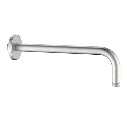 Braccio doccia tondo 30 cm acciaio spazzolato con attacco universale