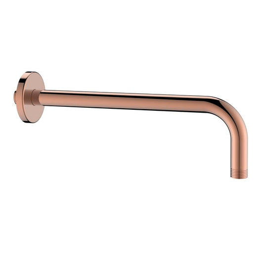 Braccio doccia tondo 30 cm rame lucido con attacco universale