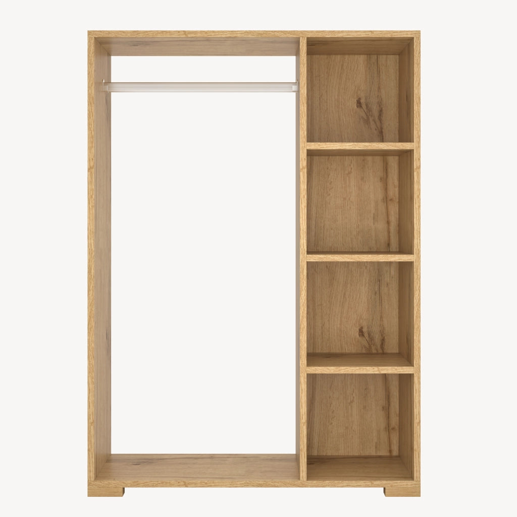 Armadietto Aperto per Guardaroba Nesbyen - Effetto Rovere [en.casa]