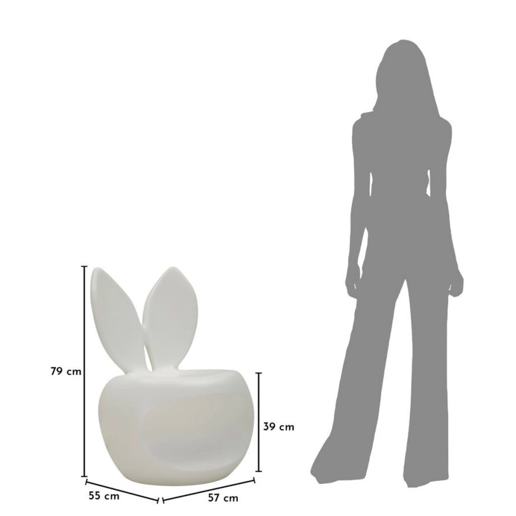 Poltrona Coniglio, Bianco, Plastica, 57x55x79 cm
