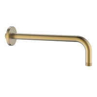 Braccio doccia tondo 30 cm oro opaco con attacco universale