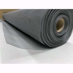 Rete Zanzariera in Fibra di Vetro Grigia Maglia 18X16 Altezza: 120 cm Rotolo: 30 mt