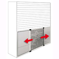 Zanzariera Fibra di vetro con Telaio estensibile alluminio H70x90/172 cm Grigio