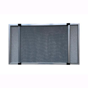 Zanzariera Fibra di vetro con Telaio estensibile alluminio H70x100/192 cm Grigio