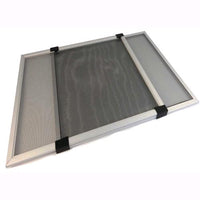 Zanzariera Fibra di vetro con Telaio estensibile alluminio H70x100/192 cm Grigio