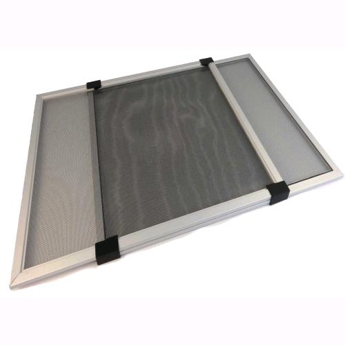 Zanzariera Fibra di vetro con Telaio estensibile alluminio H70x100/192 cm Grigio