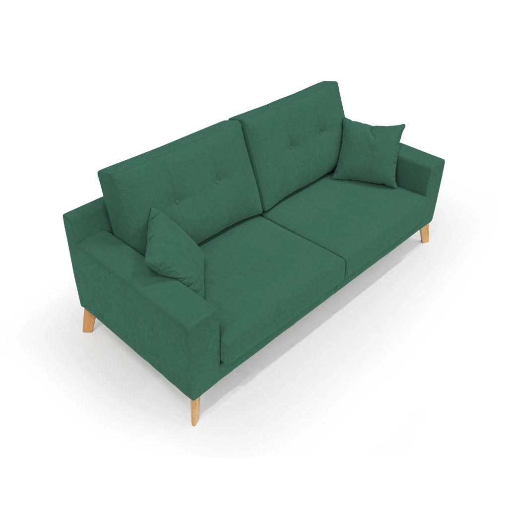 Danish Divano moderno in tessuto morbido impermeabile T02 166 cm verde