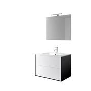 Mobile bagno composizione 4 pezzi L.71 P.46,5 H.190 cm IGEA colore bianco opaco