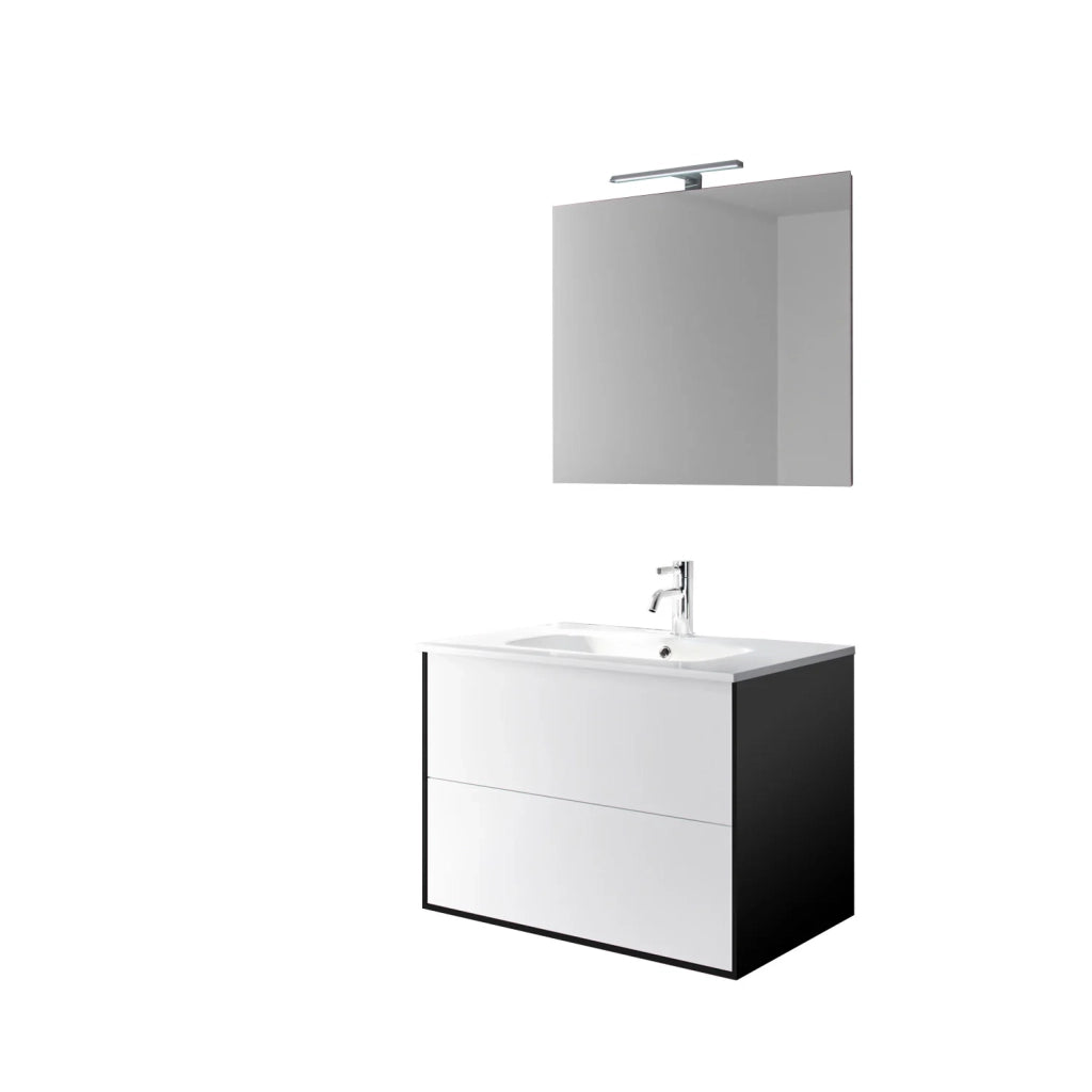 Mobile bagno composizione 4 pezzi L.71 P.46,5 H.190 cm IGEA colore bianco opaco