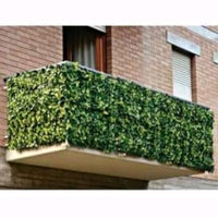 Siepe Sintetica Ornamentale per Terrazze e Giardino a Foglie di Lauro 1,5x20 mt Verde scuro Villa D'este