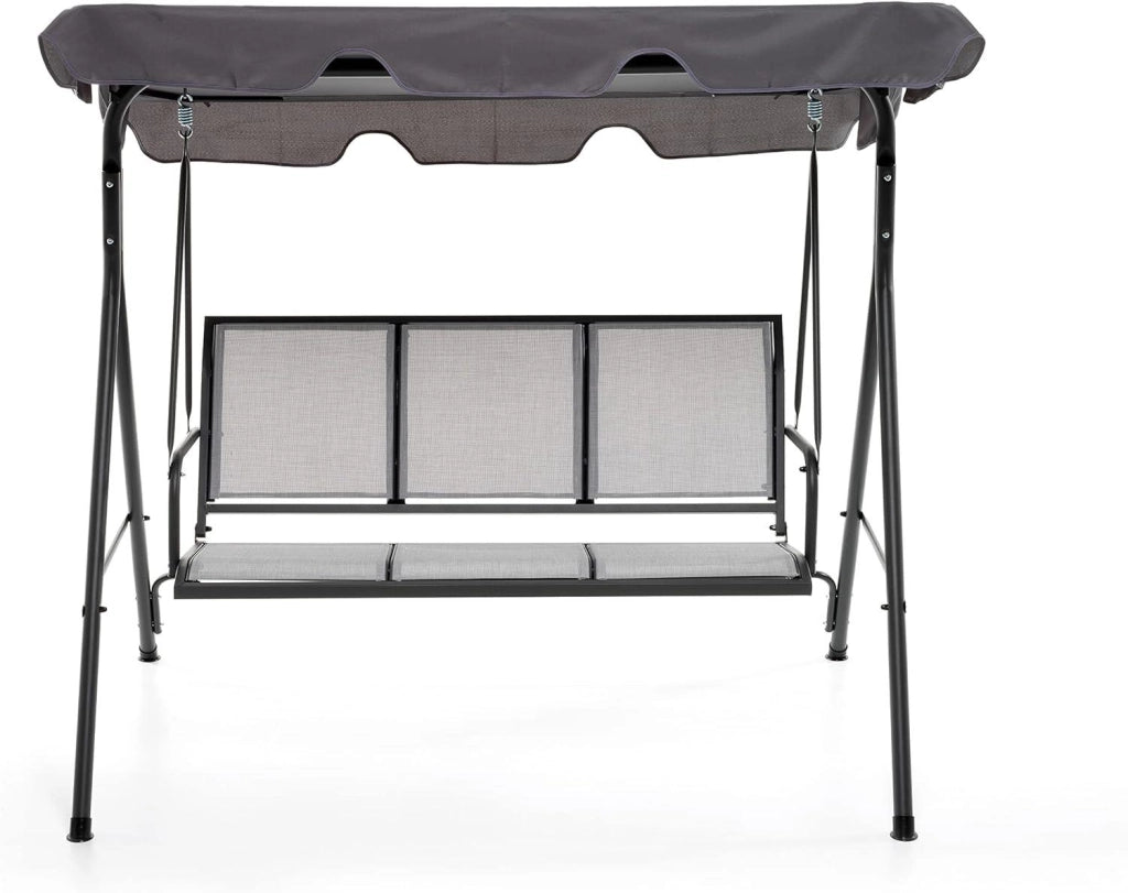 DONDOLO OCEAN 3 POSTI GRIGIO170 X 118 X 155 CM CON SEDUTA E SCHIENALE IN TEXTILENE