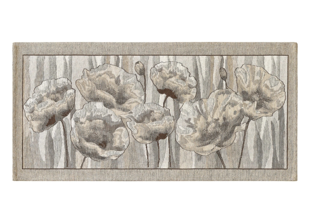 Tappeto Passatoia Cucina Corsia Retro Antiscivolo Disegno Amsterdam By Suardi - 55x140 - Tortora