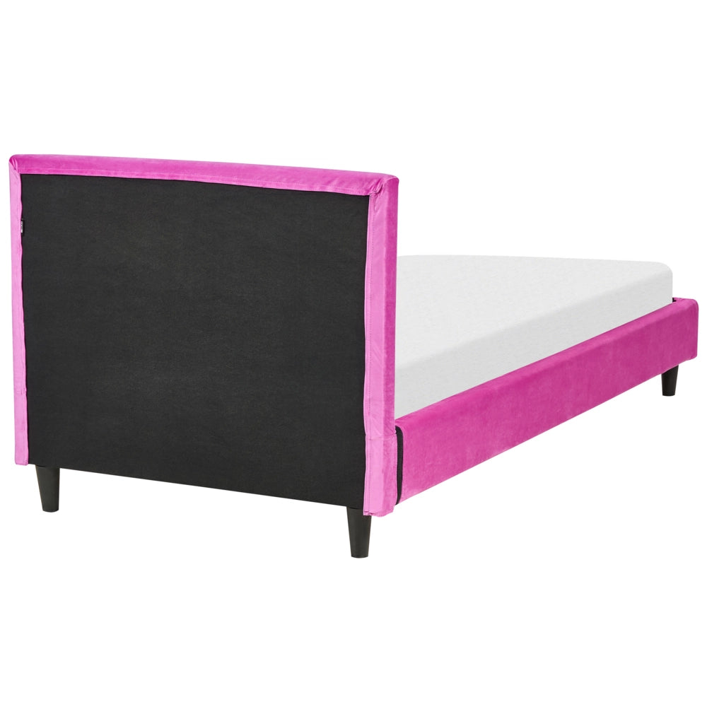 Fodera per telaio letto in velluto fucsia 90 x 200 cm Sfoderabile Lavabile stile retrò