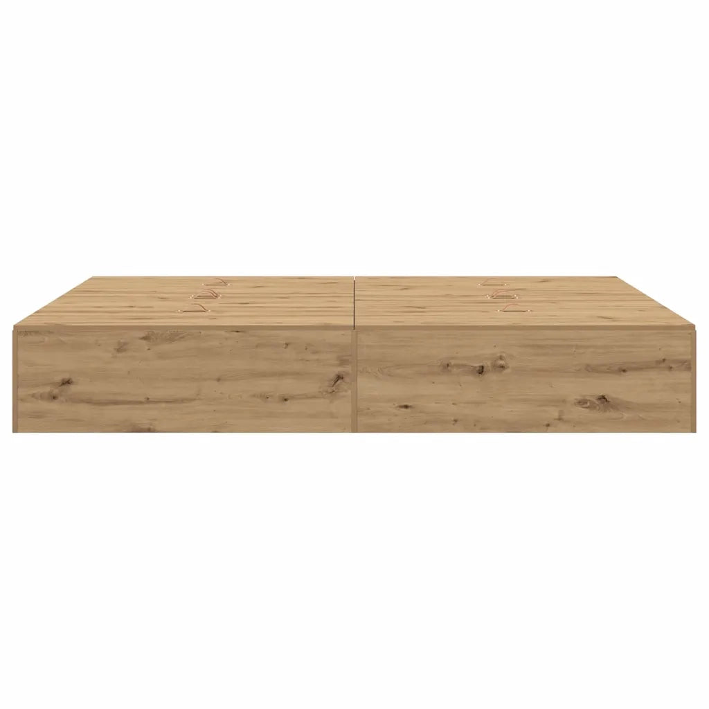 Struttura letto con contenitore Rovere artigianale 150 x 200 cm 3335388