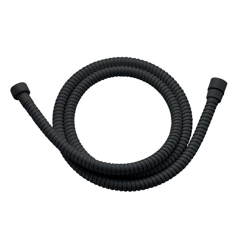 Flessibile doccia in acciaio nero opaco 150 cm doppia graffatura