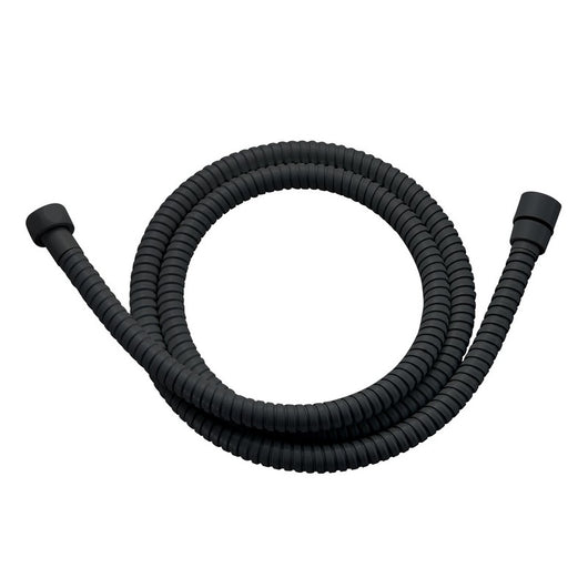 Flessibile doccia in acciaio nero opaco 150 cm doppia graffatura