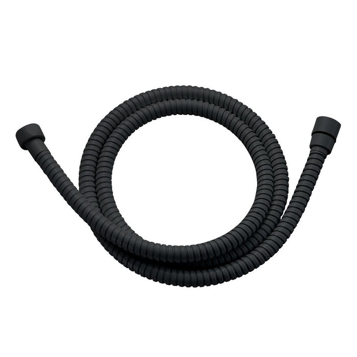 Flessibile doccia in acciaio nero opaco 150 cm doppia graffatura