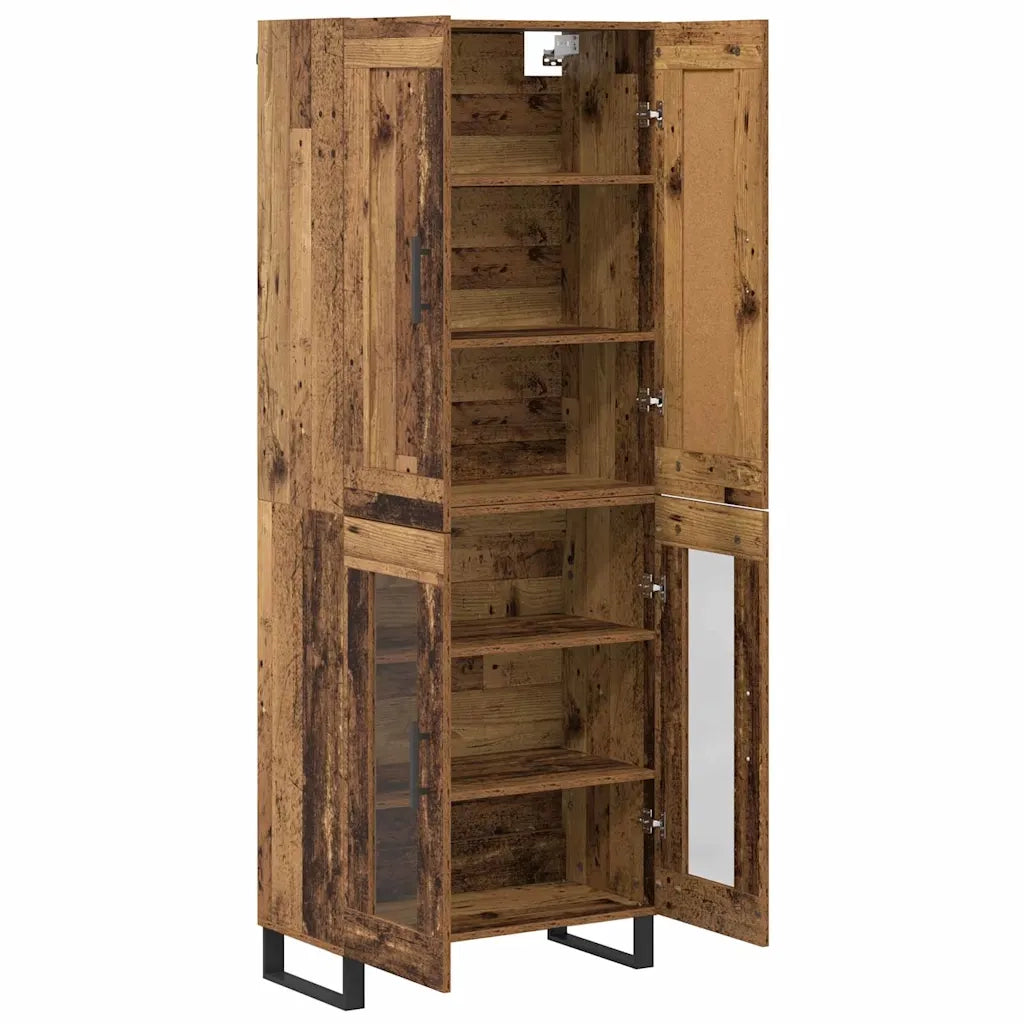 Credenza | Madia | Buffet da pranzo | Armadio da pranzo Legno vecchio 69,5 x 34 x 180 cm Legno multistrato