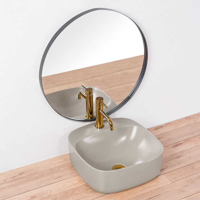 Lavabo Da Appoggio Rea Luiza 42 Grey Mat