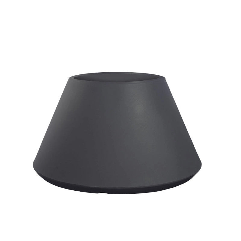 Vaso in resina da esterno interno per piante tondo conico design d.60x35h Stromboli Antracite
