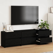Unità TV 2 pcs Rovere Nero 180 x 34 x 50 cm Legno multistrato