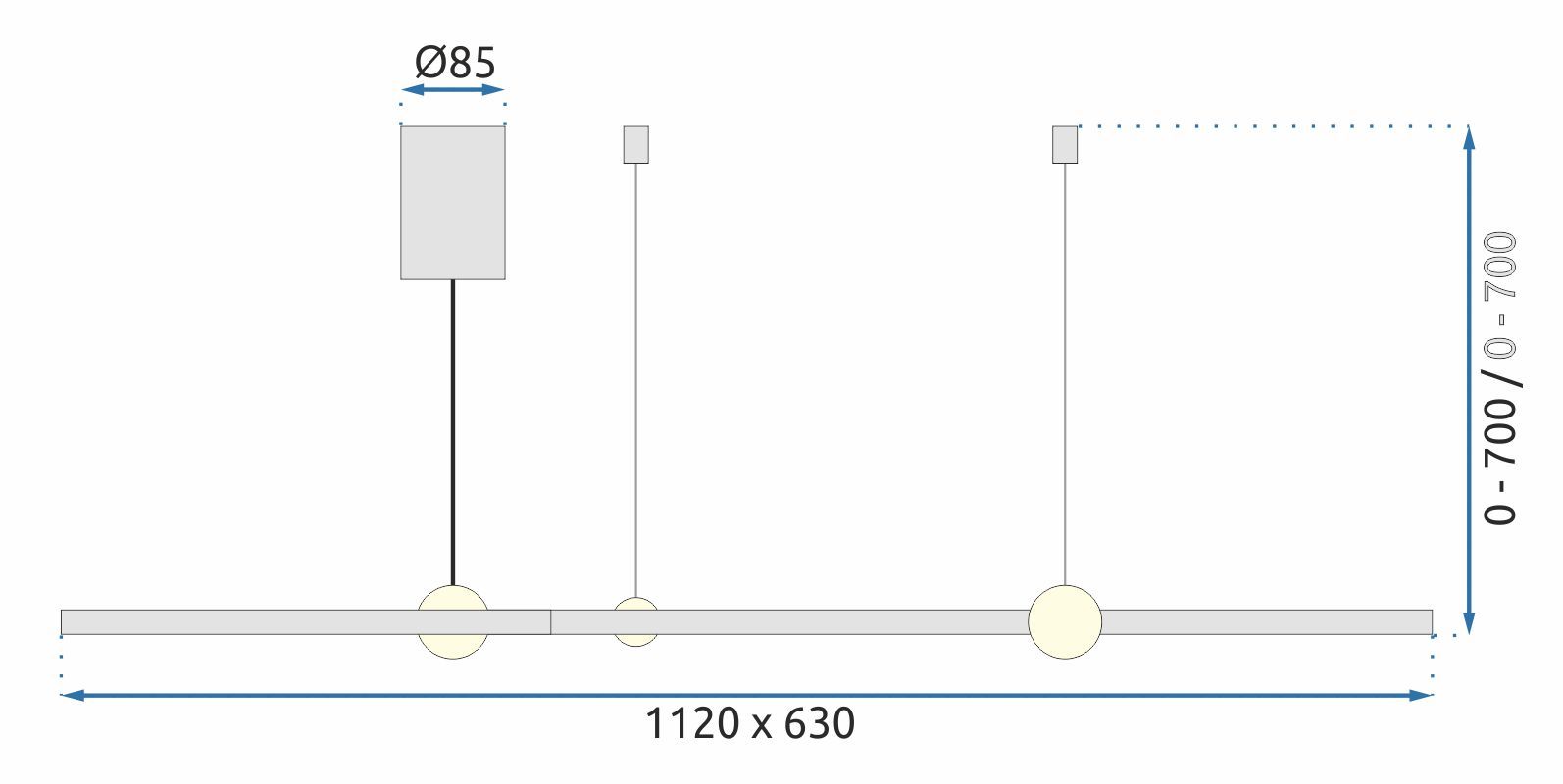 Lampada Black Ring 3 Led + Pilota APP752-30-40-50