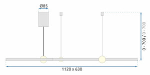 Lampada Black Ring 3 Led + Pilota APP752-30-40-50