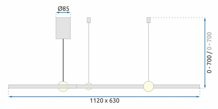 Lampada Black Ring 3 Led + Pilota APP752-30-40-50