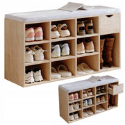 ARMADIETTO PER SCARPE CON SEDUTA LOFT SONOMA PANCA PER INGRESSO CON CASSETTO 100 CM
