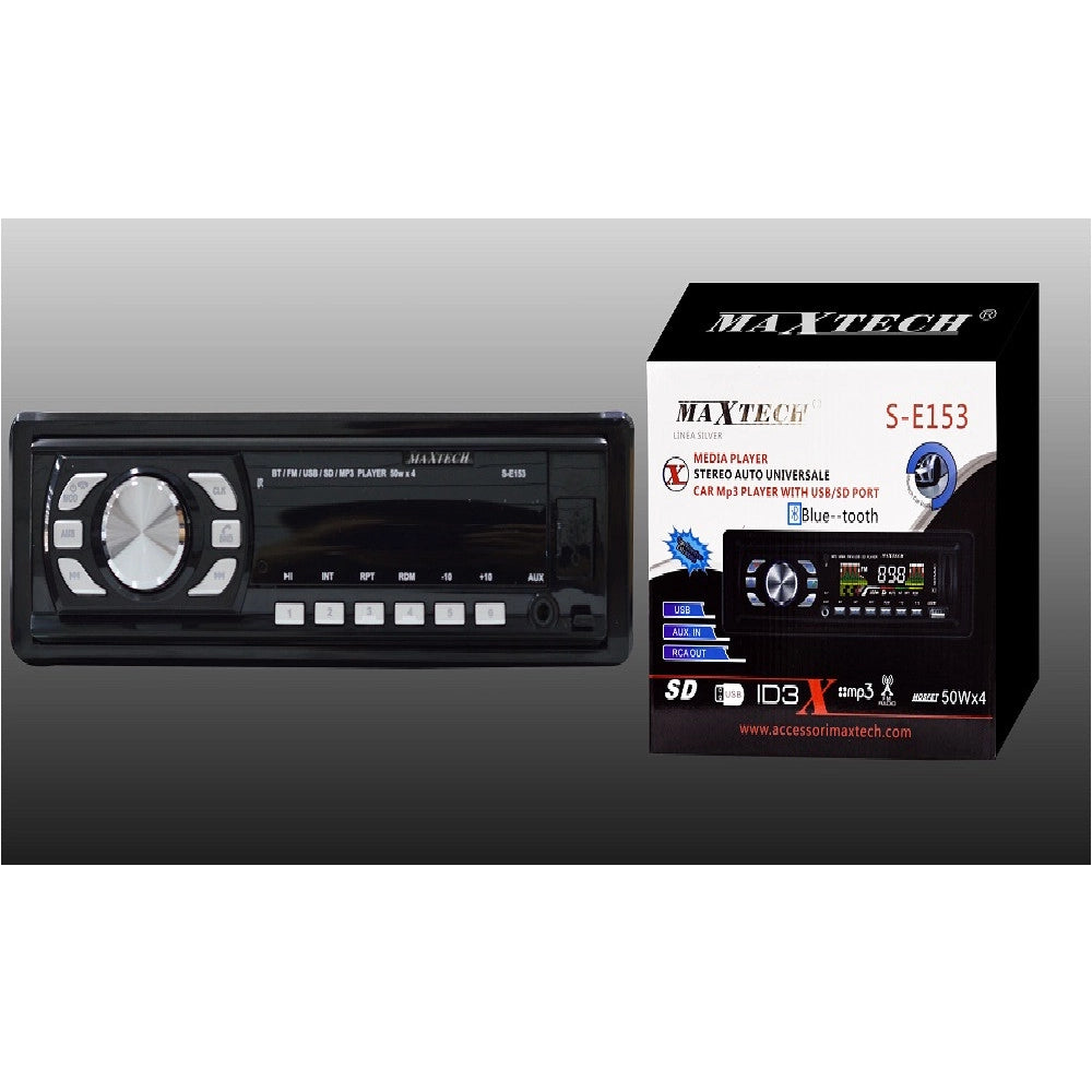 Trade Shop - Stereo Auto Radio Fm Autoradio Bluetooth Ingresso Sd Usb Mp3 Aux Frontalino 1din -