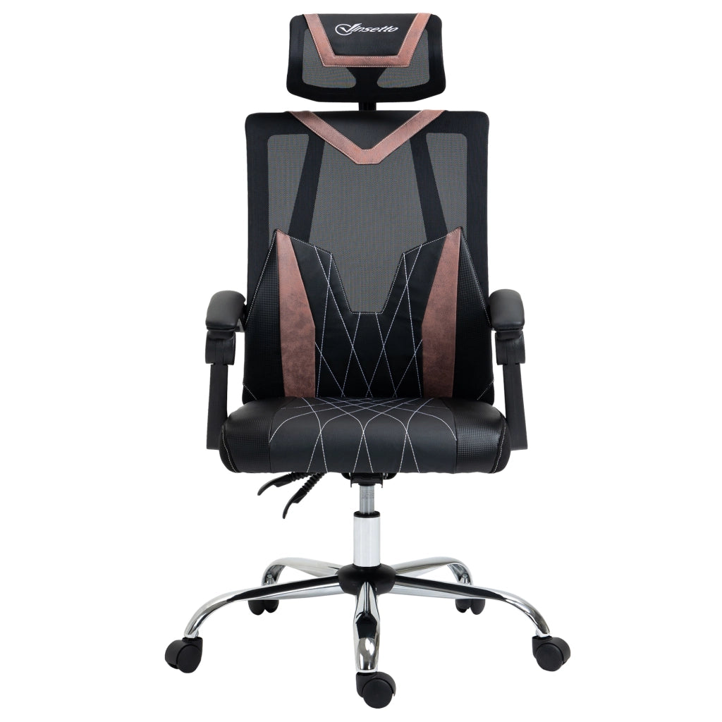 Sedia da Ufficio Ergonomica con Schienale a Rete ¨C Zephmum ¨C Grigio 58x62.5x112-120cm