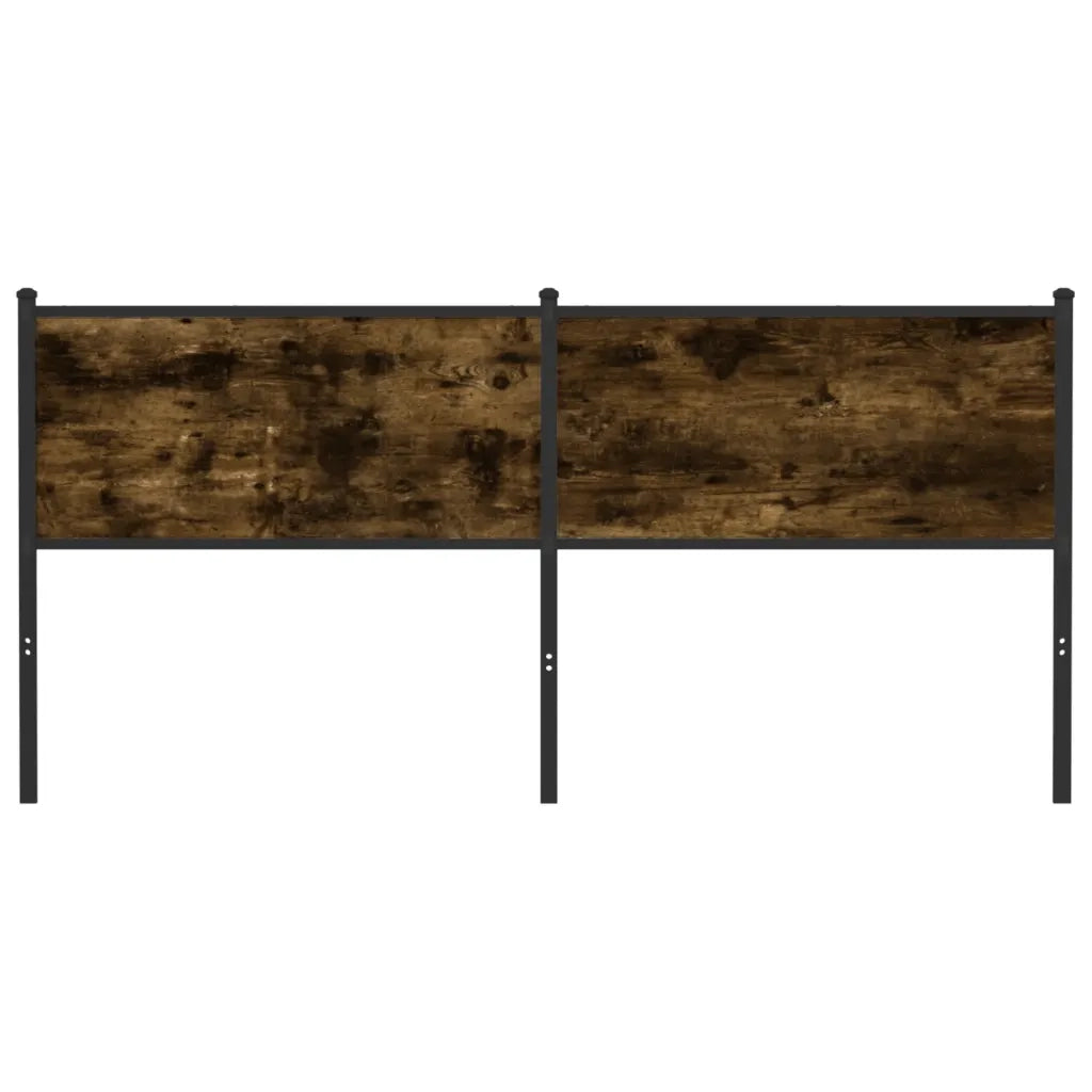 Testiera Rovere Fumo 160 cm in Legno Multistrato e Acciaio