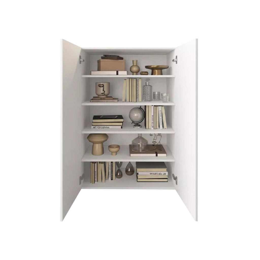 Madia Itala, Credenza 4 Ripiani, 78x36x115.5h cm Bianco Lucido