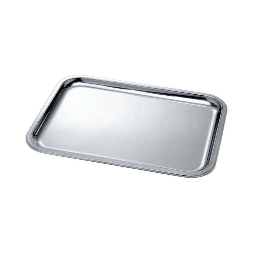 Trade Shop - Vassoio Da Portata Da Tavola In Accioio Inox Rettangolare 39x29cm Hotelleria -